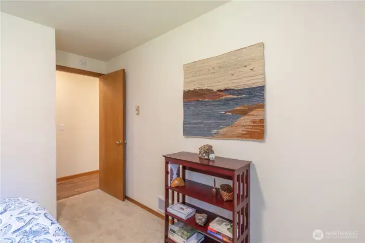Second bedroom looking towards the hall.