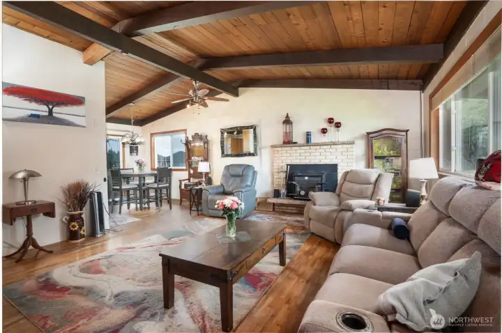 Beautiful vaulted wood ceilings