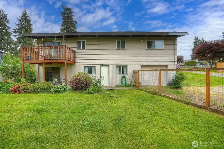 Large fenced back yard