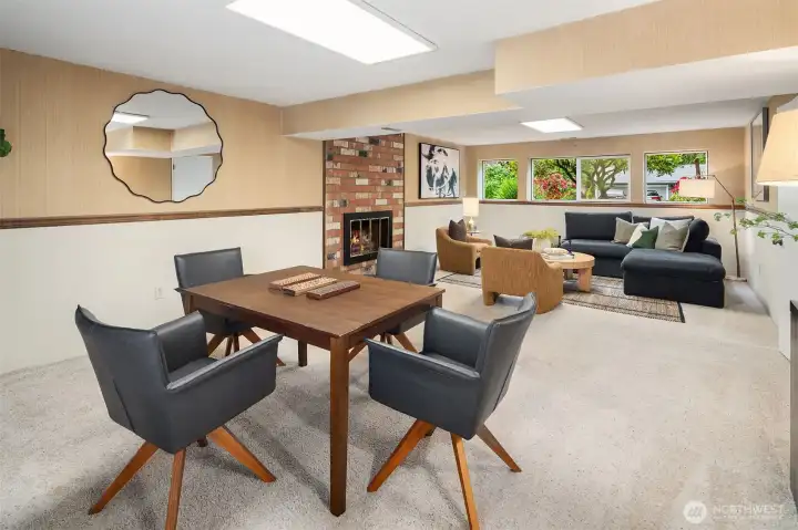 Downstairs basement/rec room