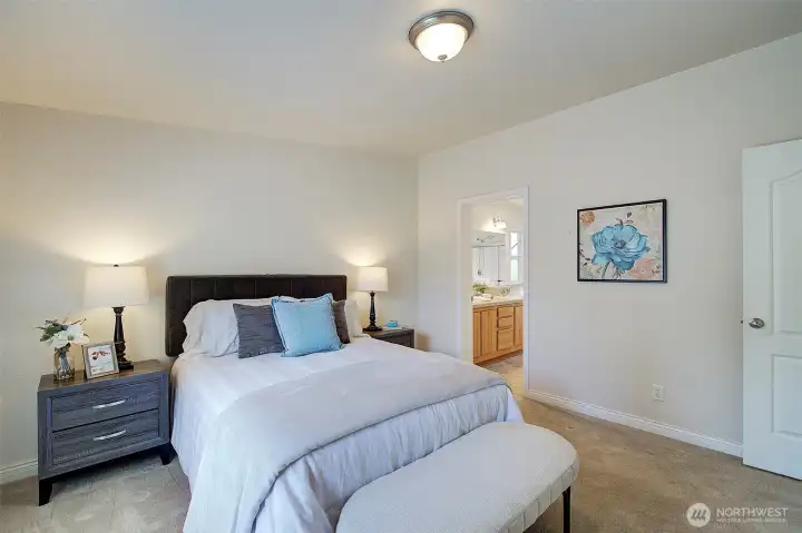 Primary Suite with walk-in closet.
