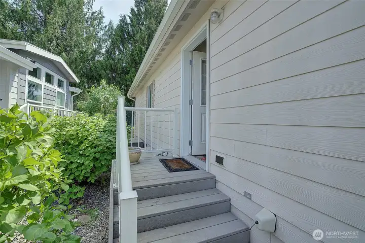Secondary entry off laundry room