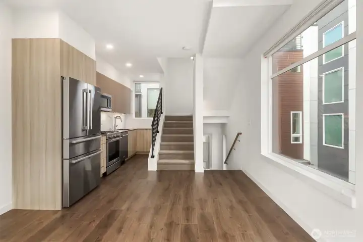 Main floor with a well-appointed kitchen. Main floor with a well-appointed kitchen.