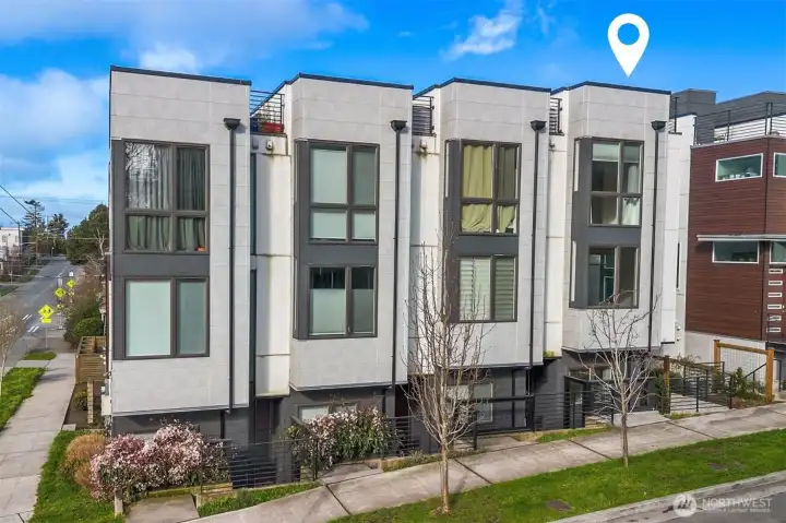 End unit townhome. End unit townhome.