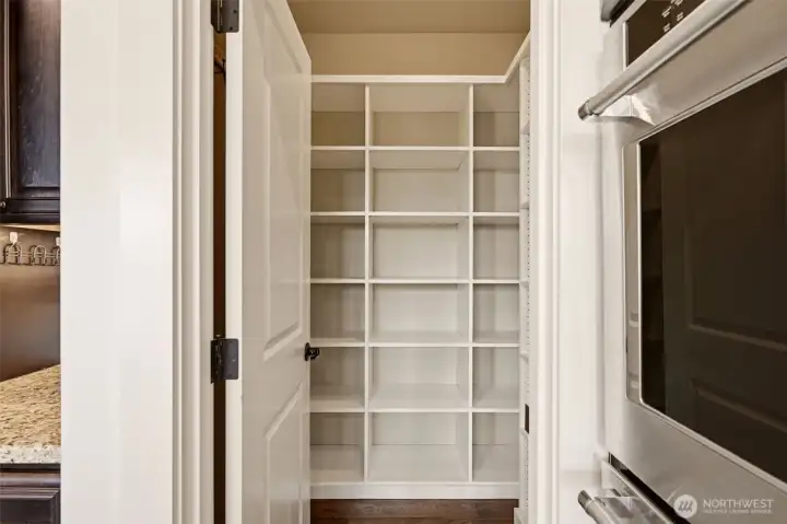 Organized and spacious walk-in Pantry Organized and spacious walk-in Pantry