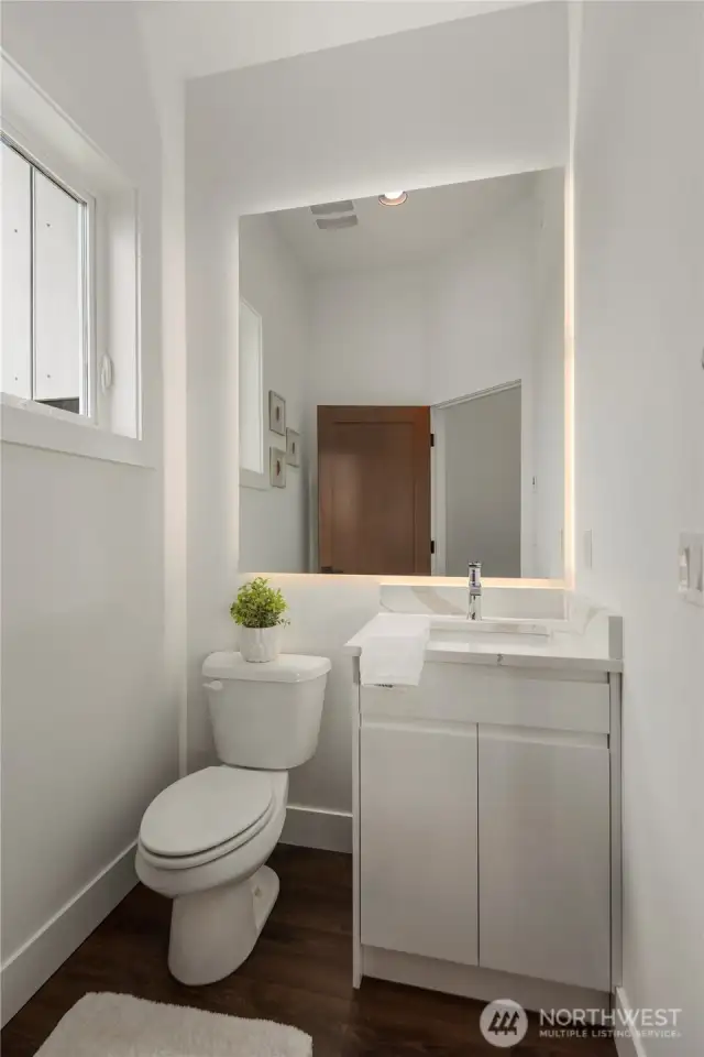 1/2 Bath off Wet Bar for Guests