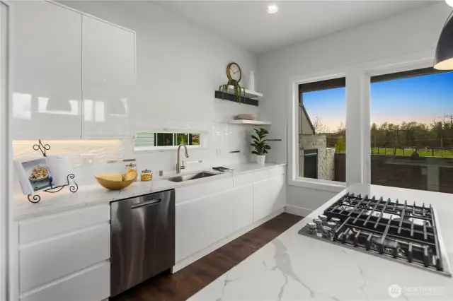 Plethora of Natural Light & Quartz Counters w/Extra Cabinet Space & Breakfast Bar Area