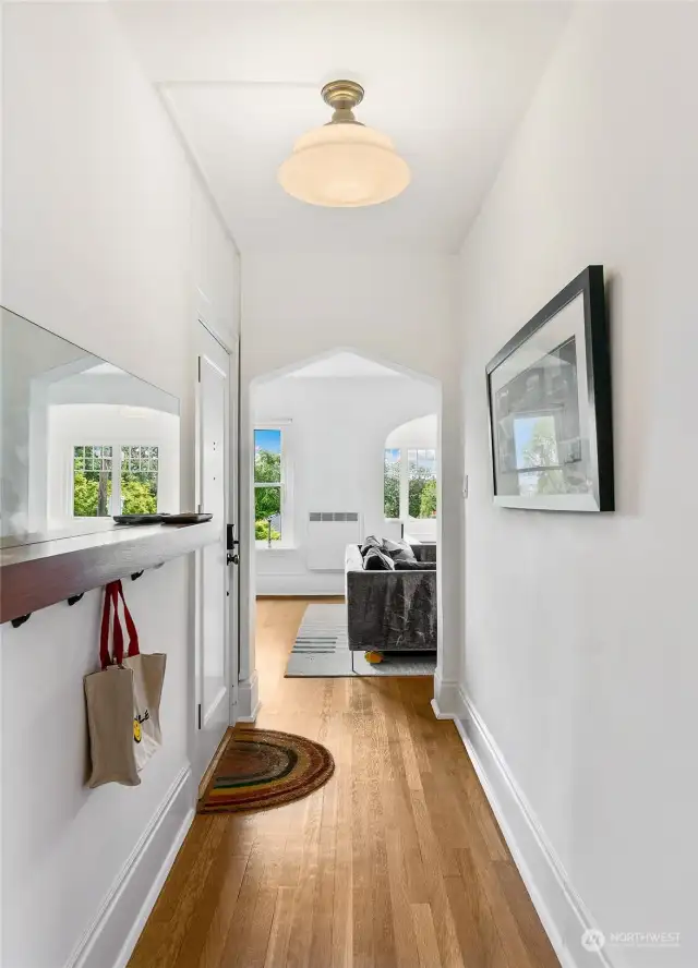Hallway gives the home a sense of space and grace.