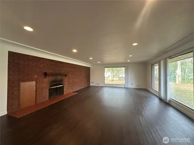 Enormous living room in main house.