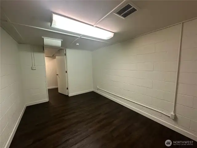 Large storage space in main house. Possible rec room, man cave, or hobby space? Perfect for photographers.