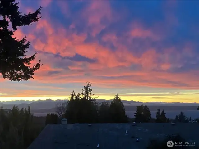Enjoy spectacular sunsets from your living room window