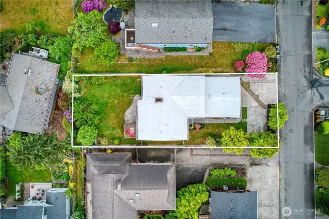 This Edmonds home features a large backyard