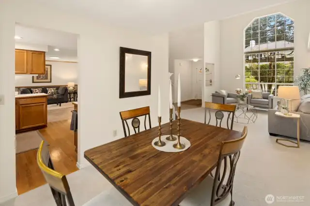 Separate dining room area.