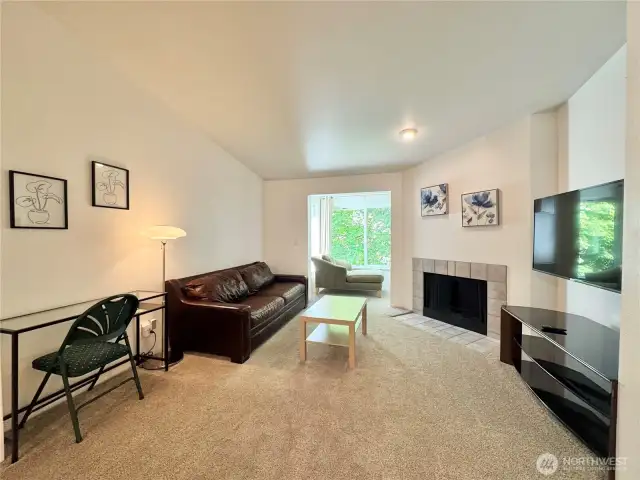 Cozy living area w/ fireplace