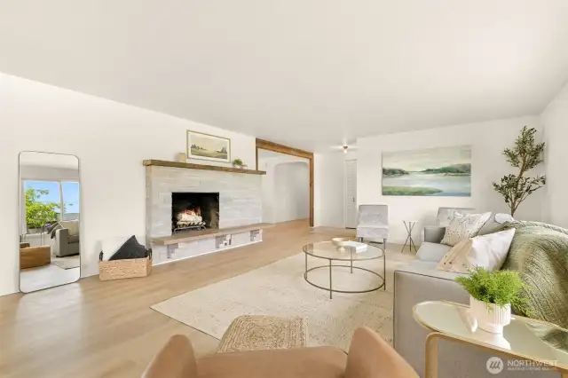 Wood fireplace