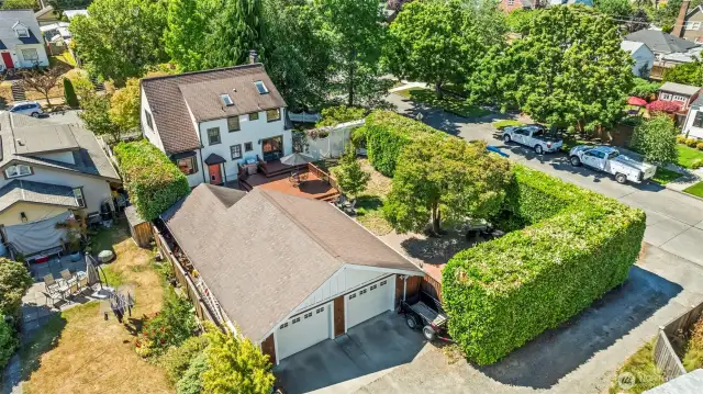 Two car garage