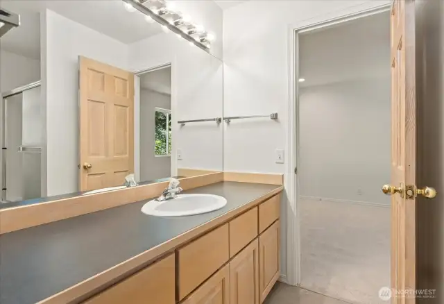 The second-floor features a full Jack & Jill bathroom with fresh paint and new flooring, thoughtfully designed for shared convenience and style.