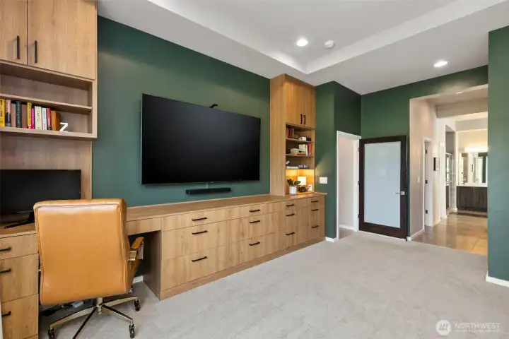 Custom cabinets in primary bedroom