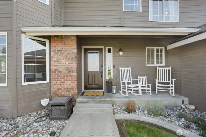 Charming and inviting front porch
