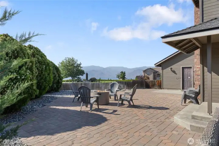 Large patio extending around to the side to capture the HUGE views!