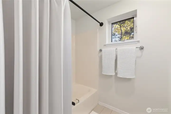 Convenient tub and shower combo