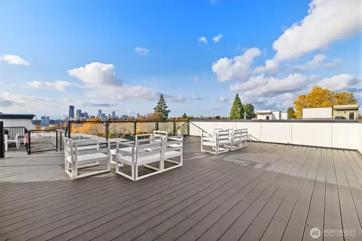 Large rooftop deck for resident use!