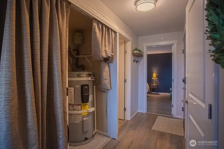 Utility closet in main hallway