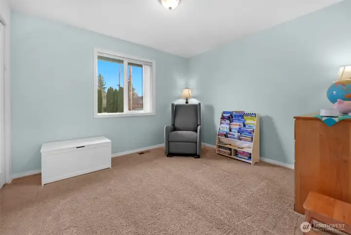 Guest room 2 with spacious closet and fresh paint