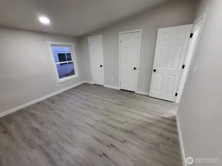 BEDROOM #2 (CLOSED INTERIOR DOORS LEAD TO JOINED CLOSET - EXTENDS LENGTH OF ROOM BEHIND WALL)