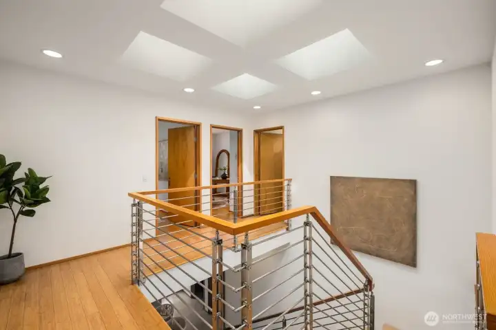 Skylights fill the home with light all year round