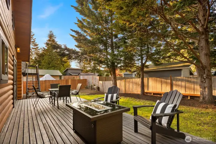Back deck.