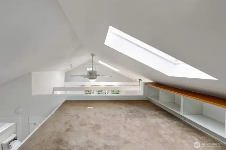 Great for an additional sleeping area, storage, you name it! This loft adds valuable versatility.