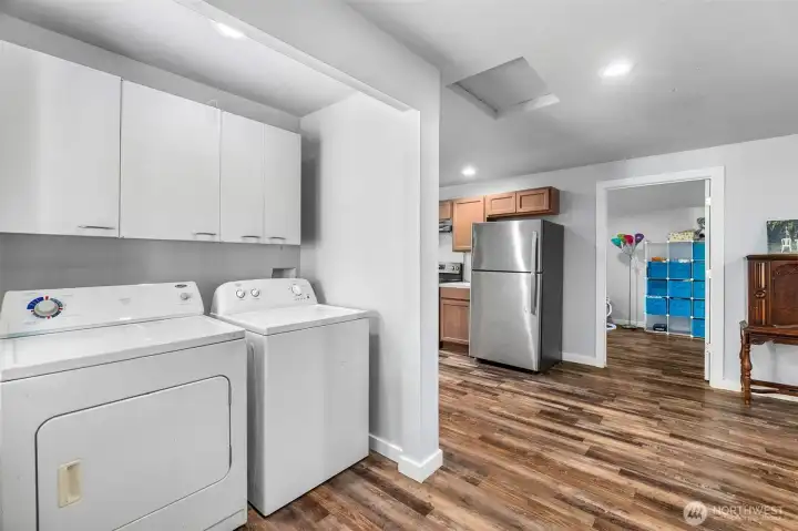 Shared laundry, but could easily be separated