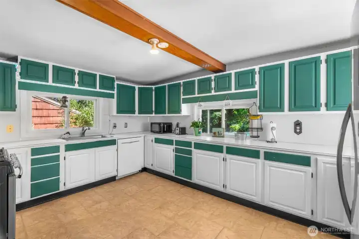 HUGE kitchen in the main house.