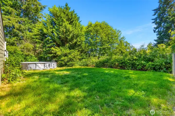 Fully fenced yard