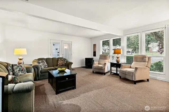 Yes, the living room is large enough for the big sectional!