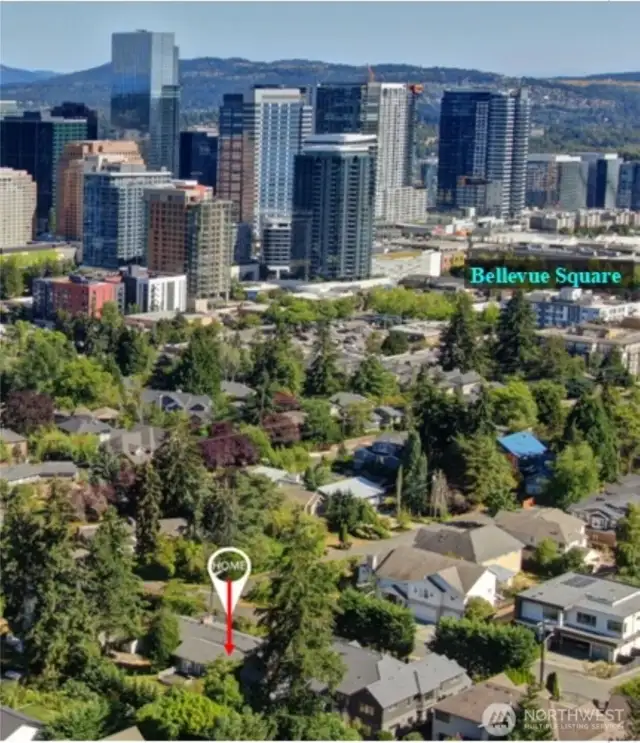 The home is within a 5 mins walk of Bellevue Square, Downtown