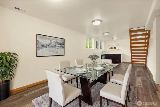 basement living room/ dining room/ play space/bonus space