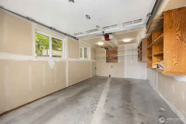 single car garage with storage