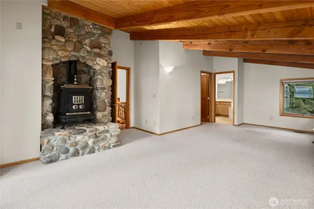 Primary View Suite w/ Beams and Fireplace~