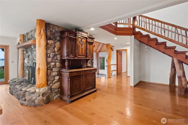Massive Central Fireplace~