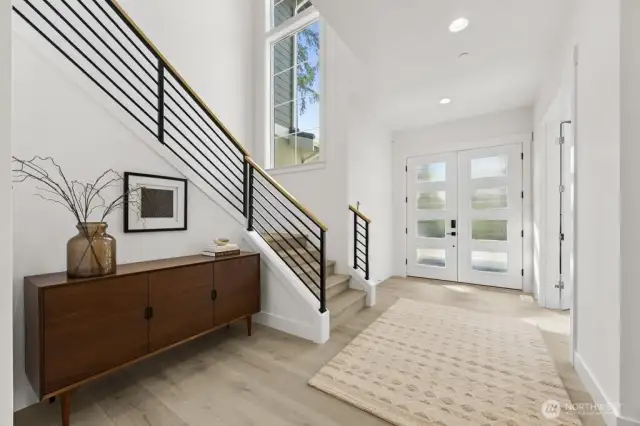 Welcoming, bright, and spacious entry.