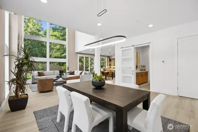 Formal dining space with access to butler's pantry for easy entertaining.