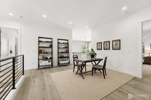Open loft area for studying or lounging.