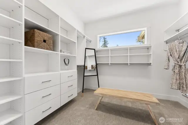 Primary walk in closet