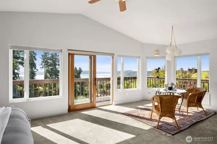 This is your Penthouse that opens to wrap around view deck