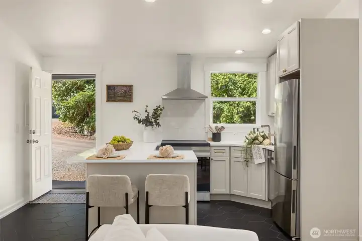 Kitchen with eating space.