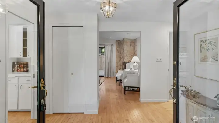 Step inside to a light-filled foyer offering a warm welcome and views into the heart of the home.