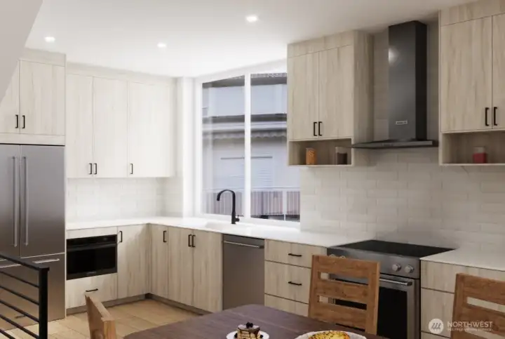 Rendering gourmet kitchen