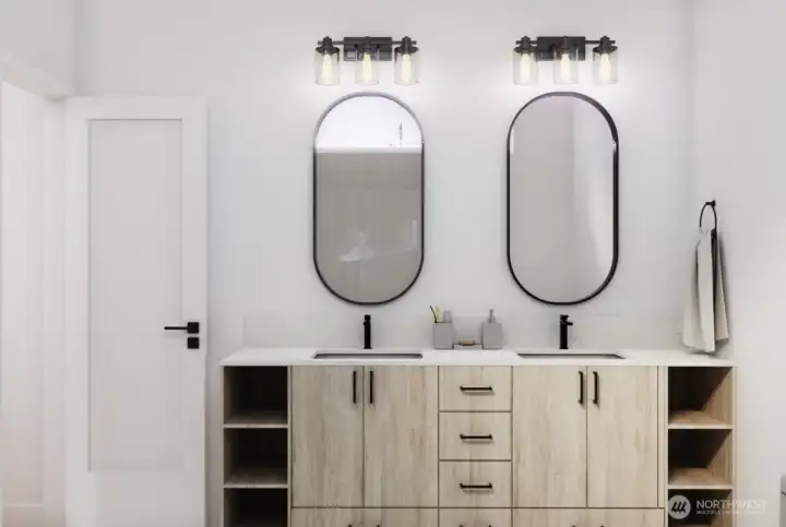 Rendering double vanity in primary
